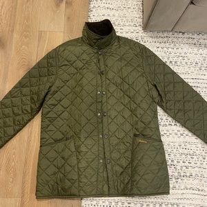 Green size xl Barbour button up coat.  Worn twice